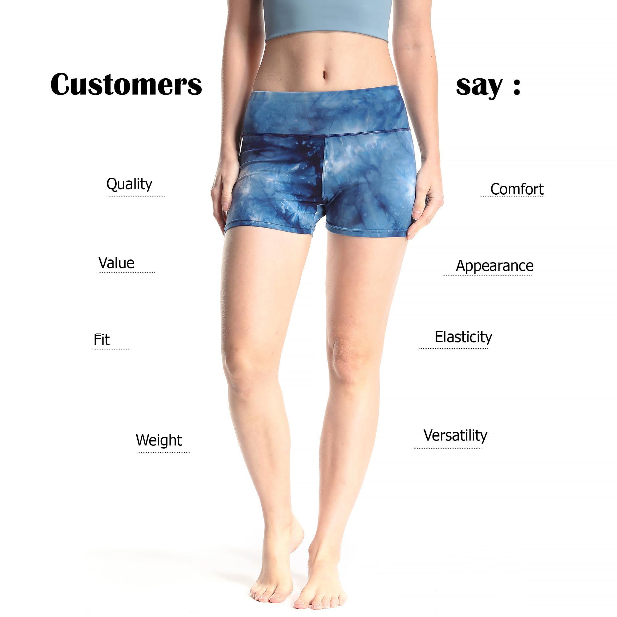 Best Women's High Waist Workout Shorts - Yoga, Running, Dance, Gym & Volleyball Athletic Short Pants - Perfect for Cheerleading, Fitness & Active Lifestyle