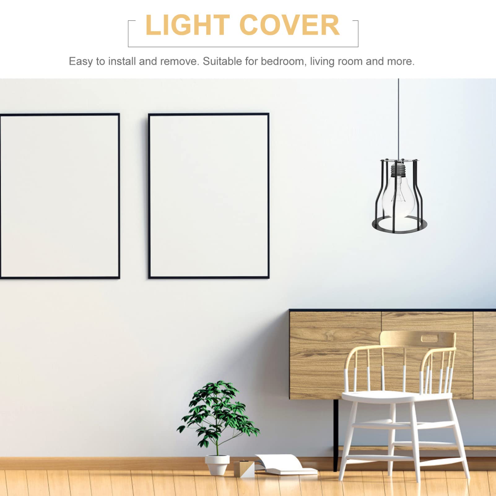 Balacoo Iron Lampshade - Chic Lighting Accessory for Pendant Lights | Durable Metal Lamp Shade Protector | Perfect for Living Room, Bedroom & Dining Room Decor