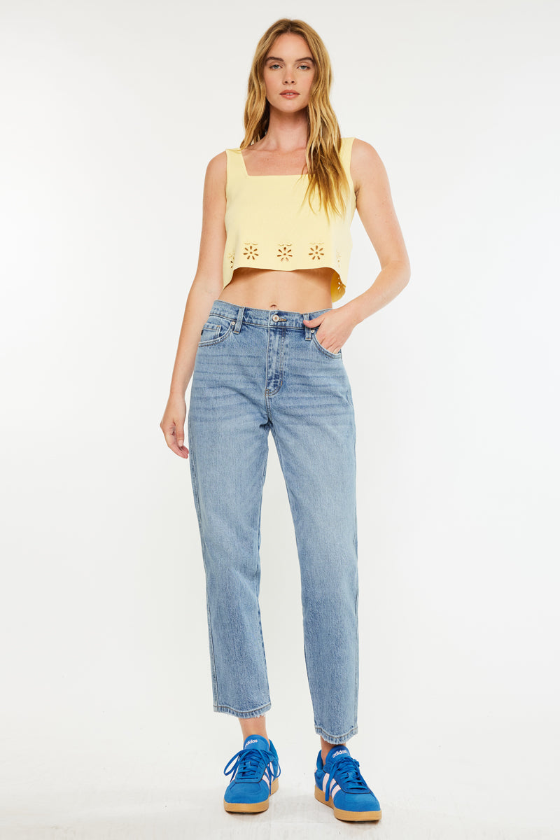 Gabby High Rise Slouch Fit Jeans for Women - Comfortable Stretch Denim Pants, Casual & Trendy (Perfect for Everyday Wear, Outings & Relaxing)