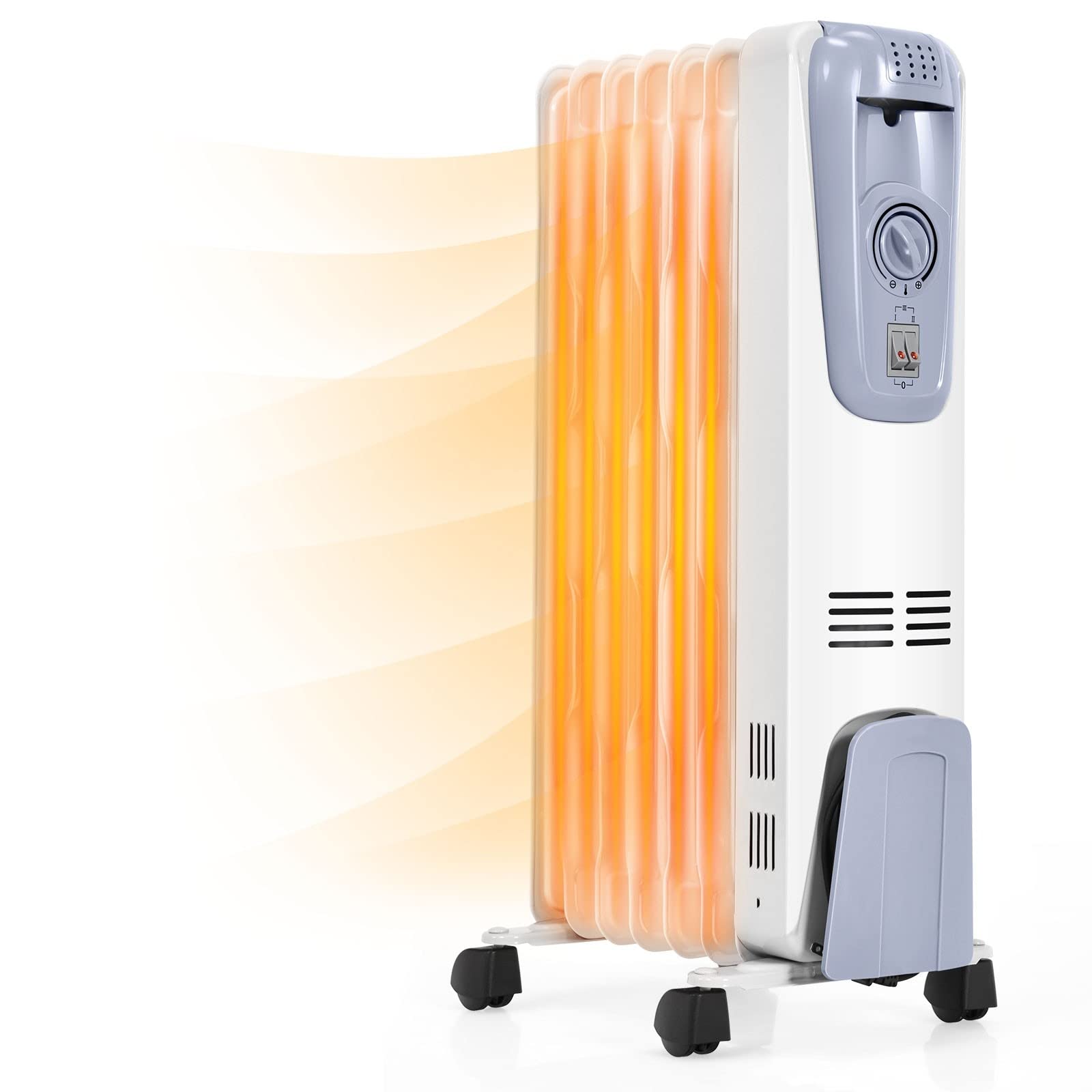ARLIME 1500W Oil Filled Radiator Heater - Adjustable Thermostat Electric Space Heater with 3 Heat Settings, Overheat & Tip-Over Protection - Energy Efficient Indoor Heater for Home, Office, Bedroom & Living Room - Perfect for Winter Warmth & Energy Savings