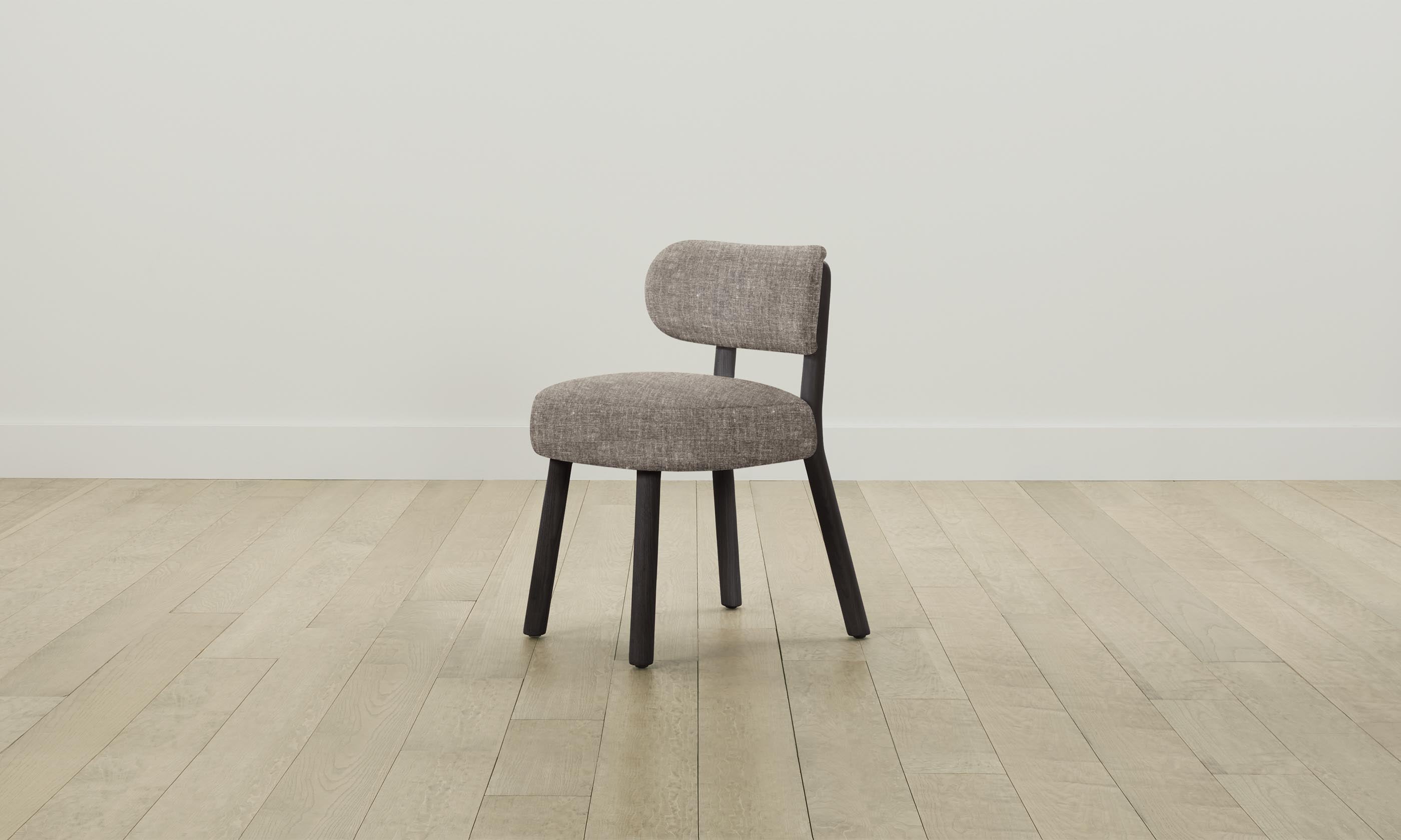 The Jane Dining Chair - Heritage Belgian Linen Upholstery in Carob Brown | Elegant & Comfortable Seat for Dining Room, Kitchen, or Office