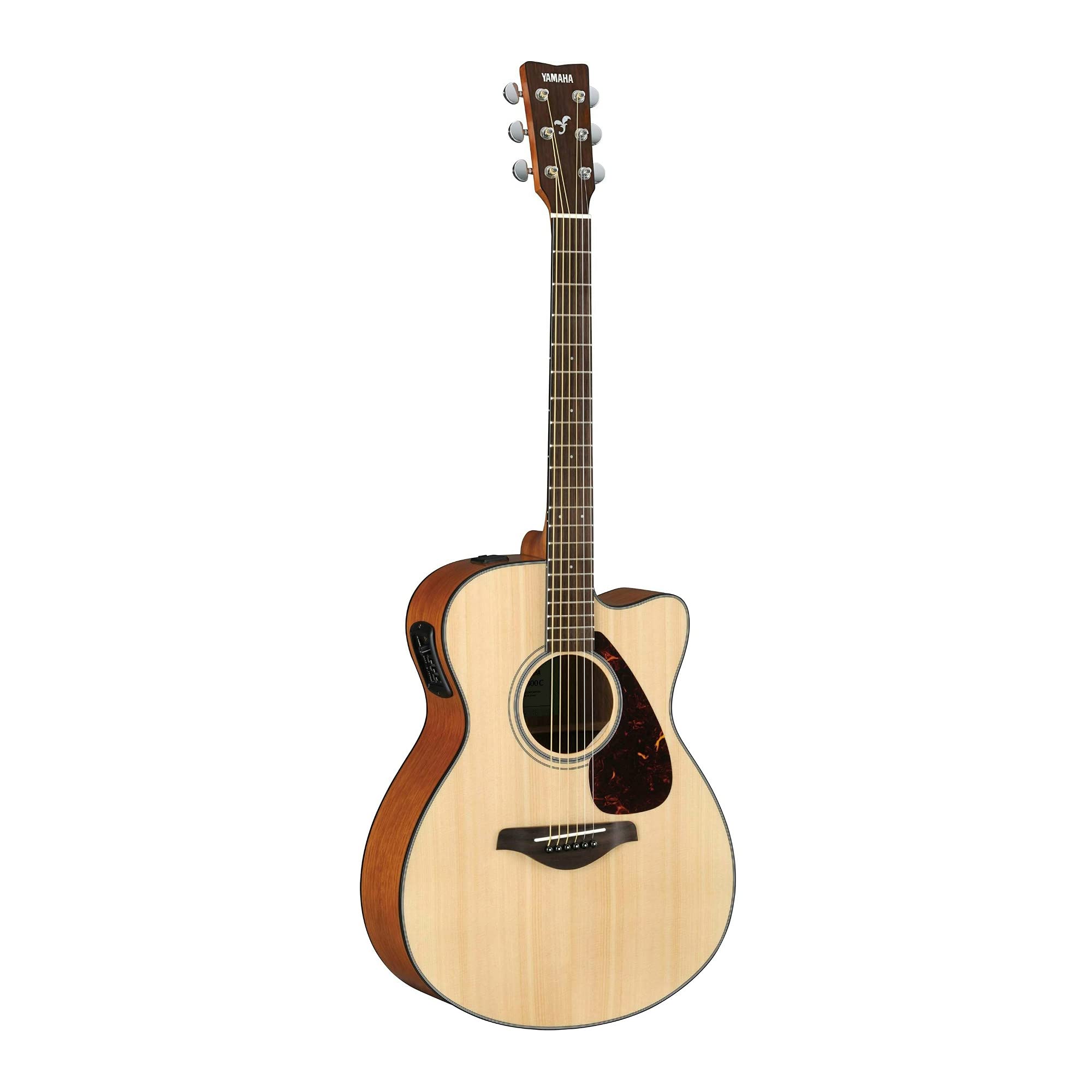 Yamaha FSX800C Small Body Solid Top Cutaway Acoustic-Electric Guitar - Natural Finish | Perfect for Stage Performances & Home Practice