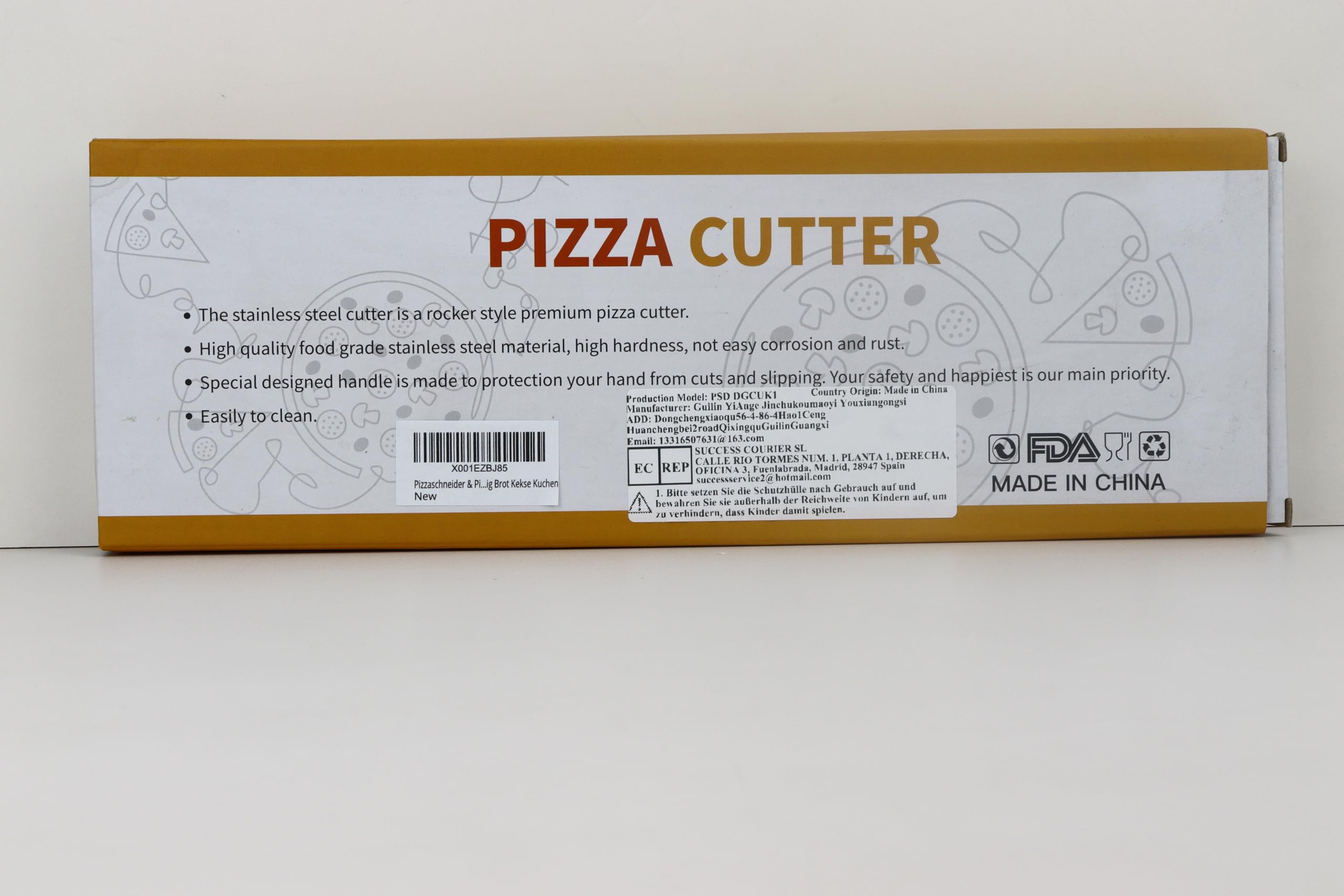 Stainless Steel Pizza Cutter with Wooden Handle & Protective Cover - 14 Inch Large Metal Pizza Slicer & Cake Server Set - Durable Kitchen Tools for Homemade Pizza, Bread, BBQ, Baking - Perfect for Parties, Family Gatherings & Restaurant Use
