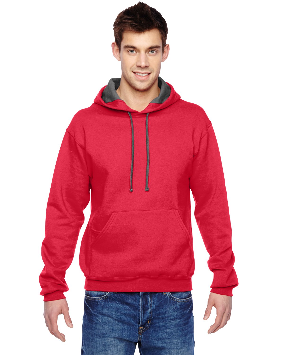 Fruit of the Loom Men's Heavyweight Hooded Sweatshirt | Soft Fleece Pullover with Front Pocket | Casual Warm Hoodie for Outdoor Activities & Lounge Wear