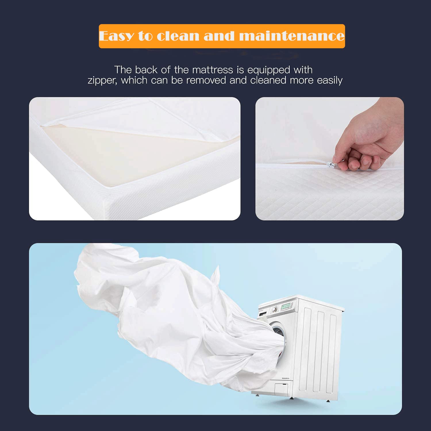 DKELI 8 Inch Queen Size Gel Memory Foam Mattress - Medium Firm, CertiPUR-US Certified, Cooling & Pressure Relief for Back Pain - Perfect for Hot Sleepers, Guest Rooms & Small Apartments