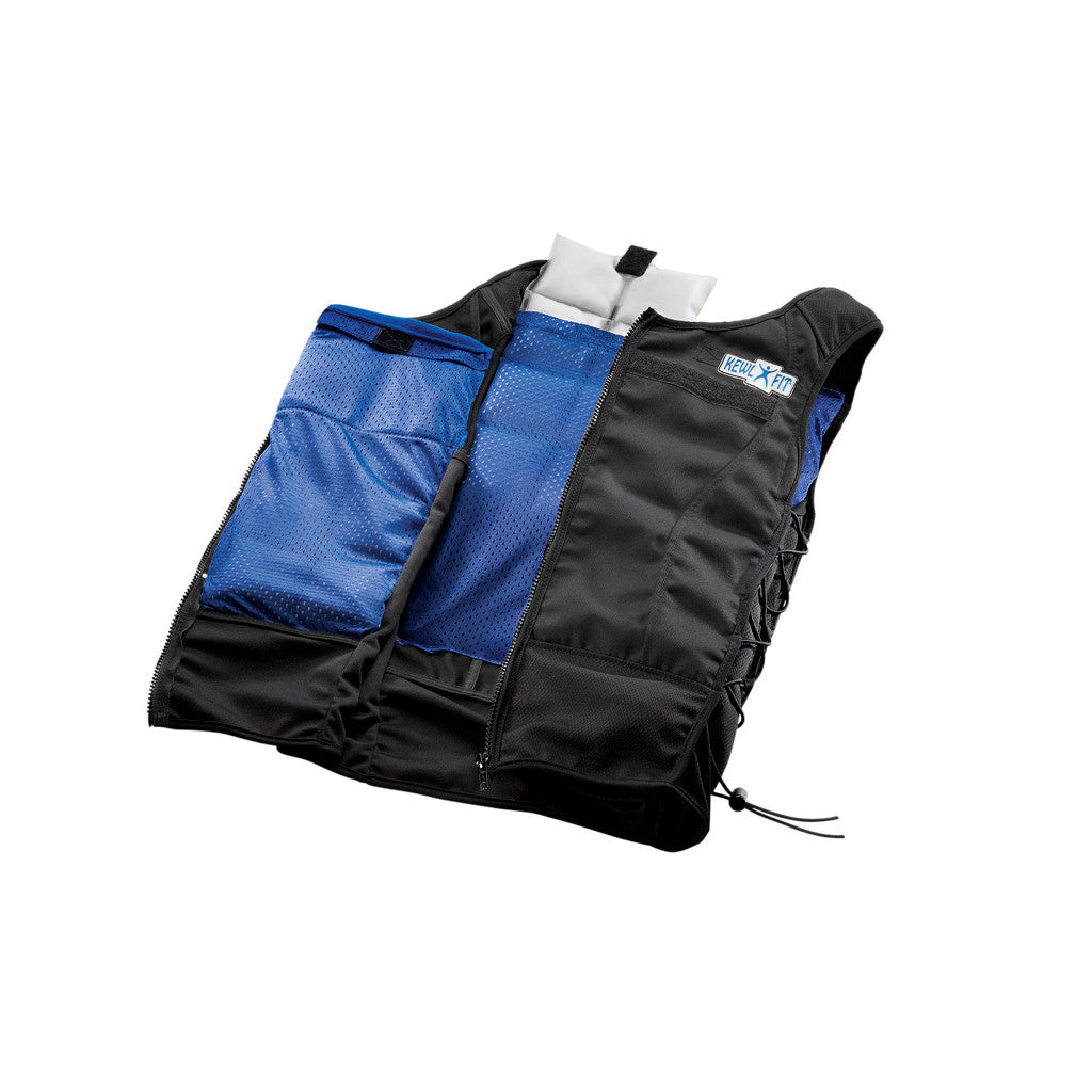 KewlFit™ Cooling Vest for Men & Women - Black Performance Enhancement Vest for Athletes, Outdoor Work & Hot Weather Activities