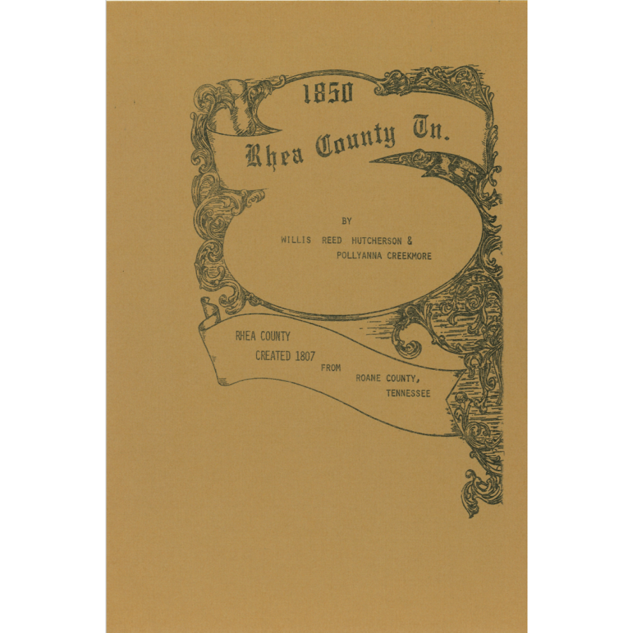 1850 Rhea County, Tennessee Census Records - Genealogy Research & Family History Documents for Ancestry Search