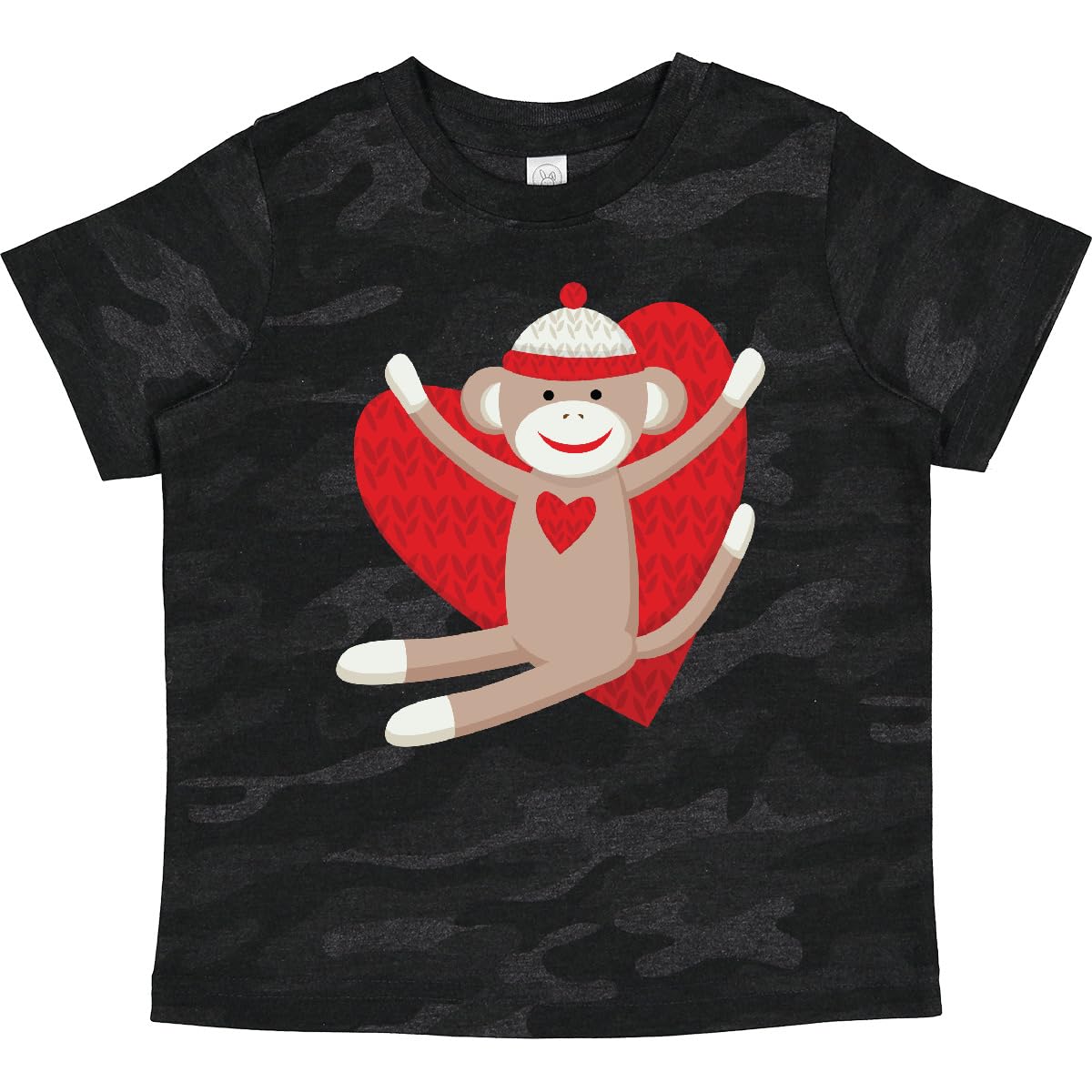 Inktastic Hug Sock Monkey Toddler T-Shirt - Cute Cotton Short Sleeve Tee for Boys & Girls - Perfect for Playdates, Daycare & Family Photos
