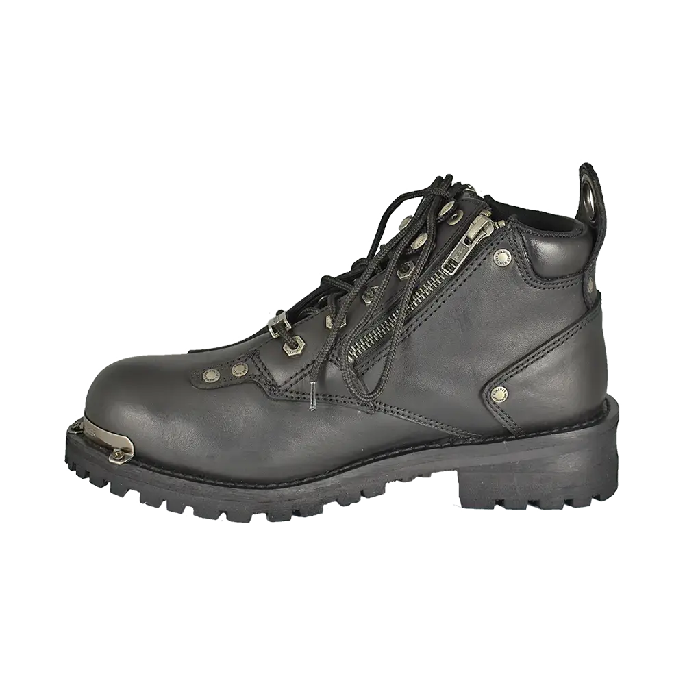 Milwaukee Leather Women's 6-Inch Double Zip Motorcycle Boots - Waterproof & Comfortable Riding Boots for Women - Perfect for Harley, Cruiser & Street Bikes