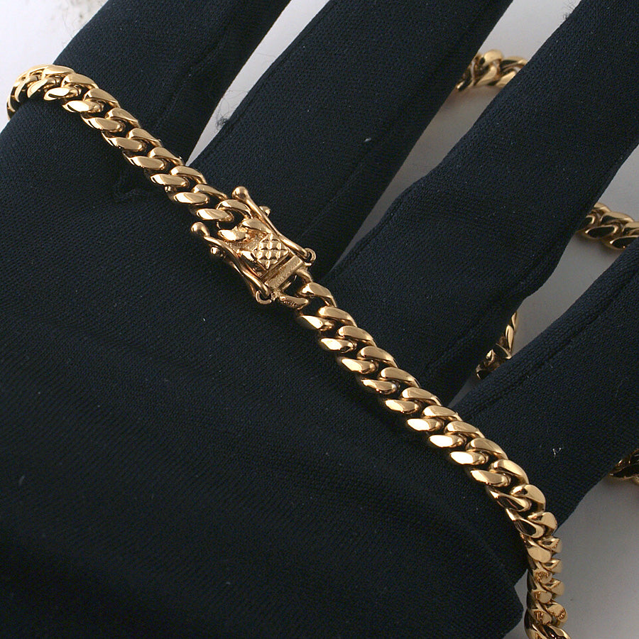 6mm Gold Miami Cuban Link Bracelet for Men - Premium 14K Solid Gold Cuban Chain Bracelet for Hip Hop Jewelry & Gifts