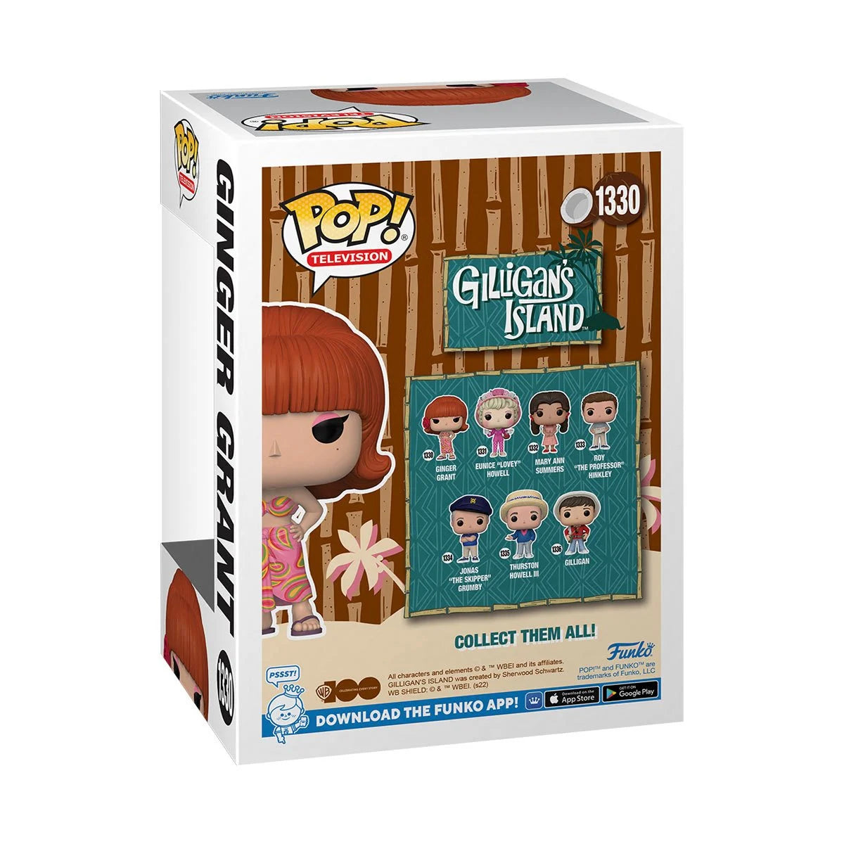 Gilligan's Island Ginger Pop! Vinyl Figure #1330 - Classic TV Show Collectible for Fans & Decor - Perfect for Display, Gifts, and Nostalgic Home Decor