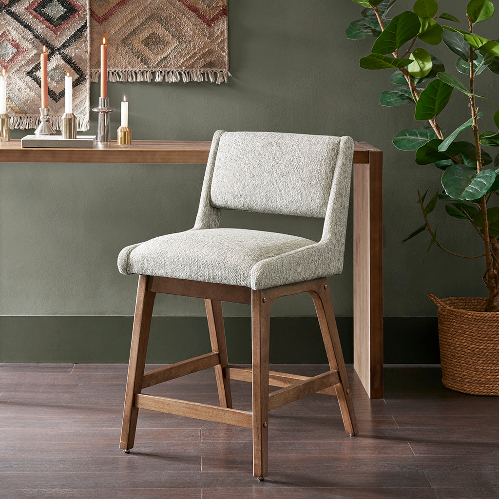 Modern Kitchen Counter Stool - Adjustable Height Bar Stool with Backrest, Comfortable & Durable for Breakfast Nook, Kitchen Island, and Home Bar Use