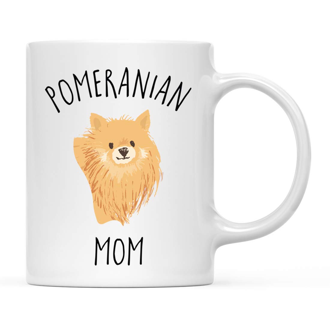 Funny Dog Coffee Mug 11oz - Tan Brown Pomeranian Dog Mom Gift, Novelty Birthday Christmas Cup for Dog Lovers - Perfect for Coffee, Tea, or Hot Chocolate at Home or Office