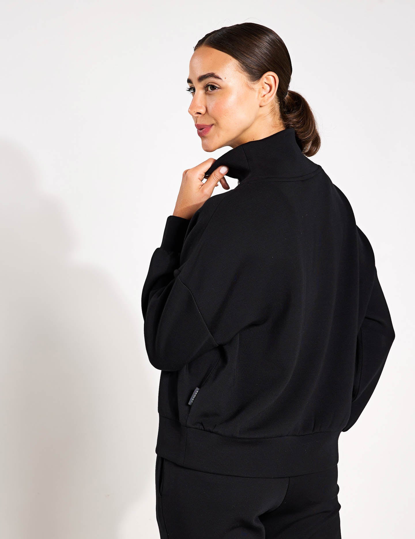 Hawley Half Zip Sweatshirt for Men - Soft Cotton Pullover Hoodie with Front Pocket - Black - Perfect for Casual Wear, Gym & Outdoor Activities