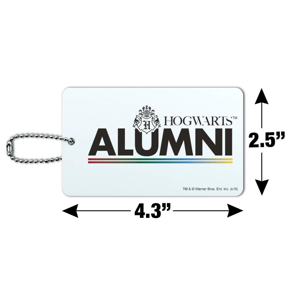 Harry Potter Hogwarts Alumni Luggage Tag - Durable Suitcase ID Card Holder for Carry-On Bags - Perfect for Travel, School, and Harry Potter Fans