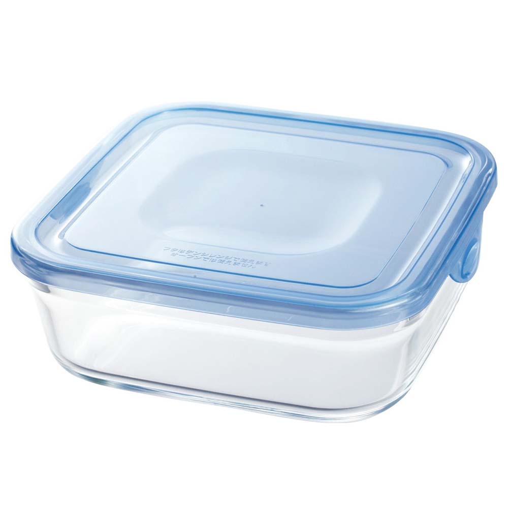 Iwaki Square Heat-Resistant Glass Food Storage Container - Perfect for Meal Prep, Leftovers & Microwave/Freezer Safe