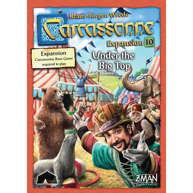 Carcassonne Under the Big Top Board Game - Family Strategy Tile Placement Game for Adults & Kids - Perfect for Game Nights, Parties & Family Gatherings