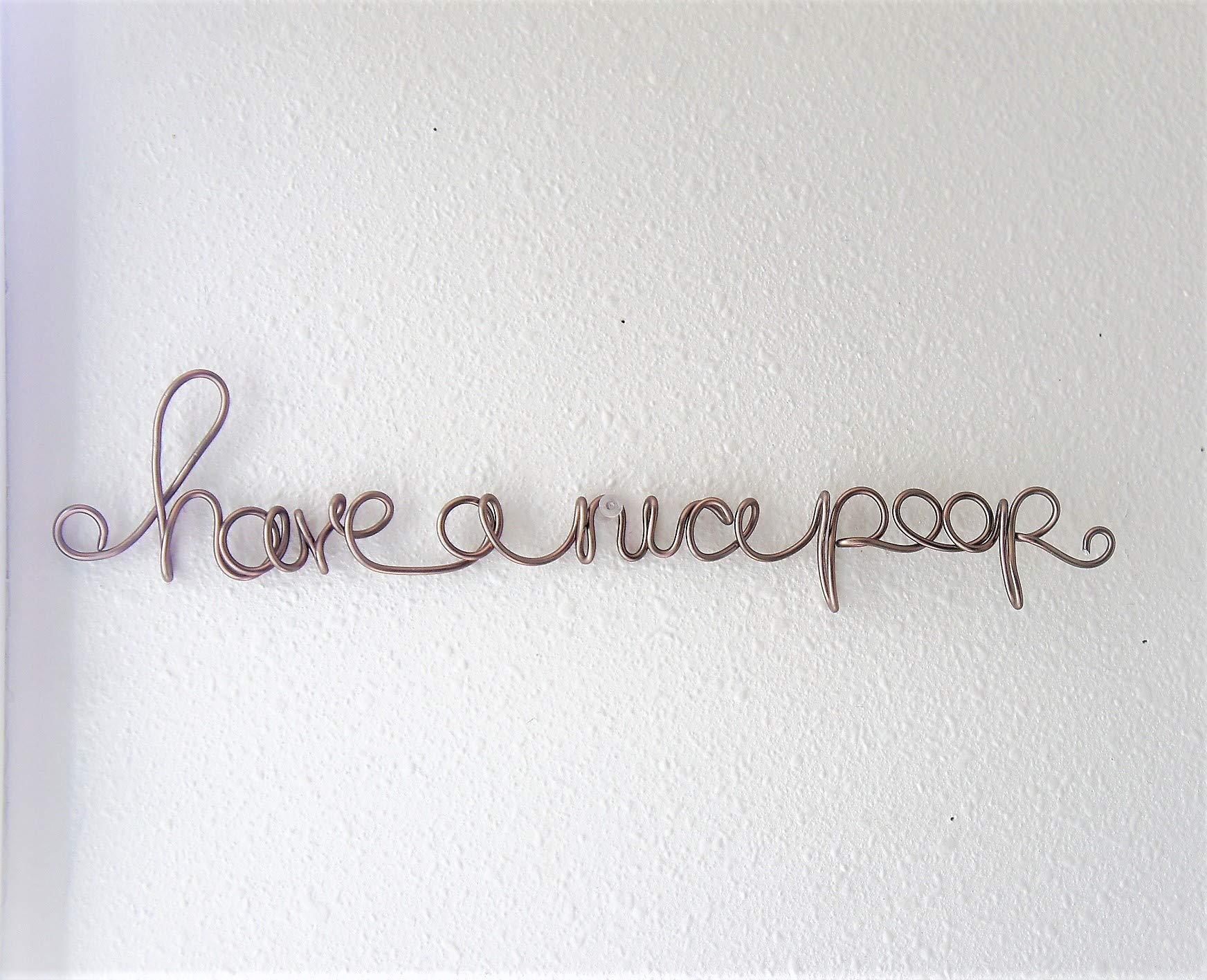Funny Have a Nice Poop Wire Words Sign - Cute Bathroom Wall Decor for Home, Toilet, Restroom - Perfect Housewarming Gift & Humorous Bathroom Accessory