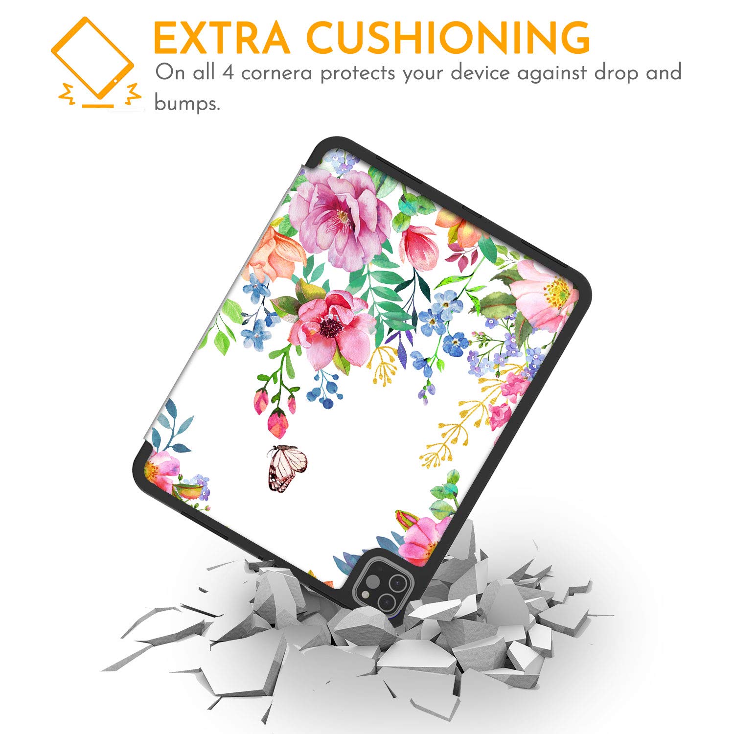 Hepix iPad Air 5th & 4th Generation Case with Pencil Holder (2020/2022) - Slim Trifold Stand Cover for 10.9