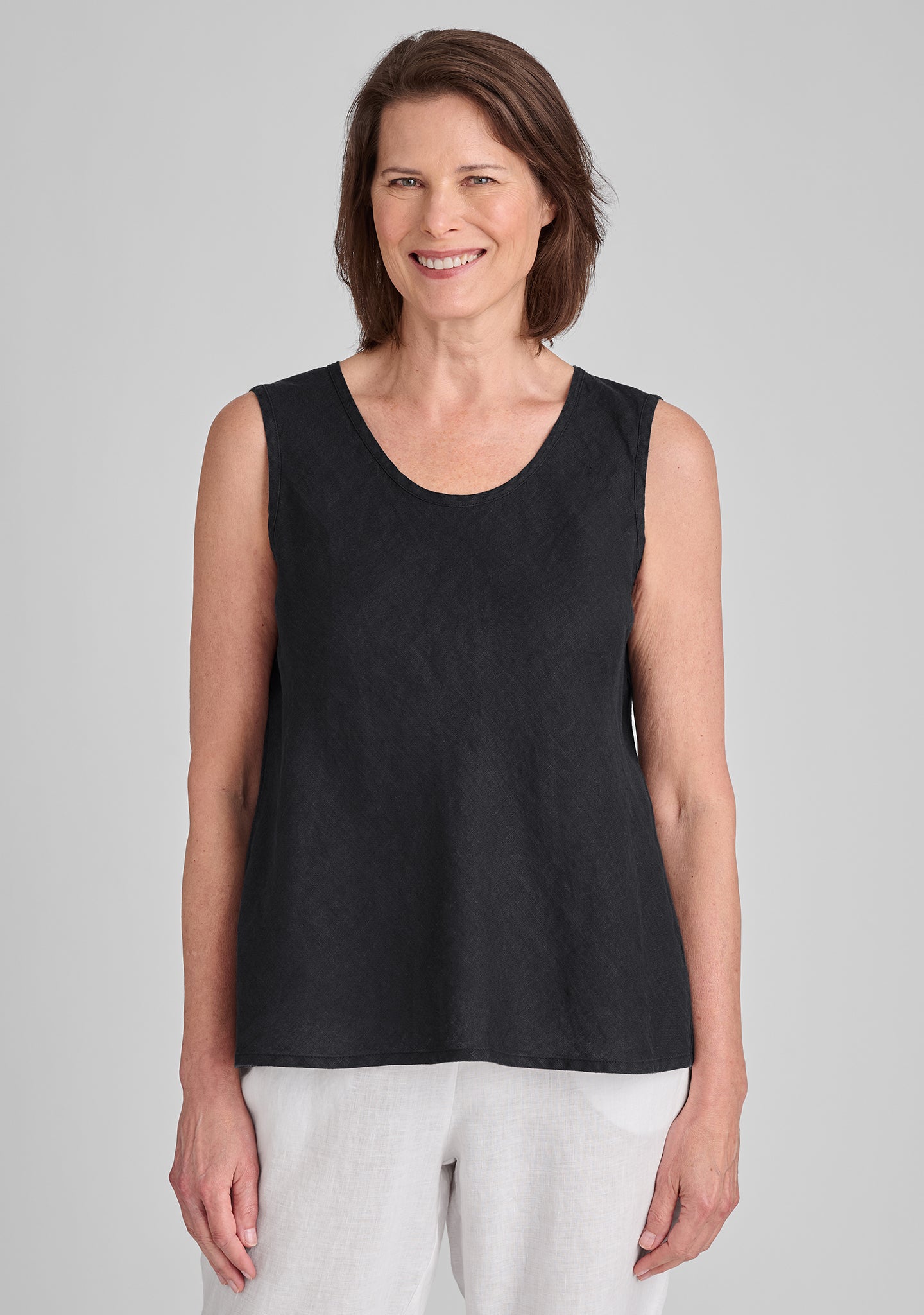Jasmine Linen Tank Top for Women - Breathable Summer Casual Blouse for Beach, Travel & Everyday Wear