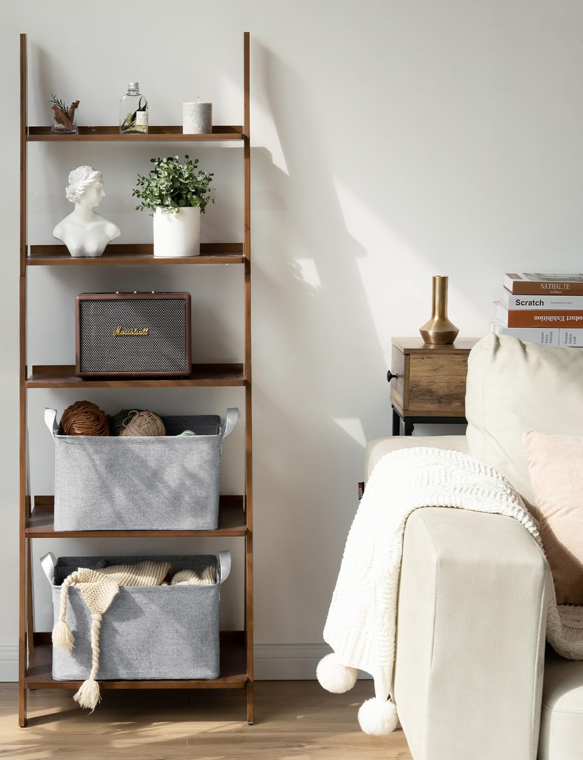 StorageWorks 2-Pack Gray Fabric Closet Organizers with Handles & Metal Frame - Storage Bins, Shelves Baskets for Home Organization - Perfect for Closet, Pantry, Bathroom & Bedroom Storage