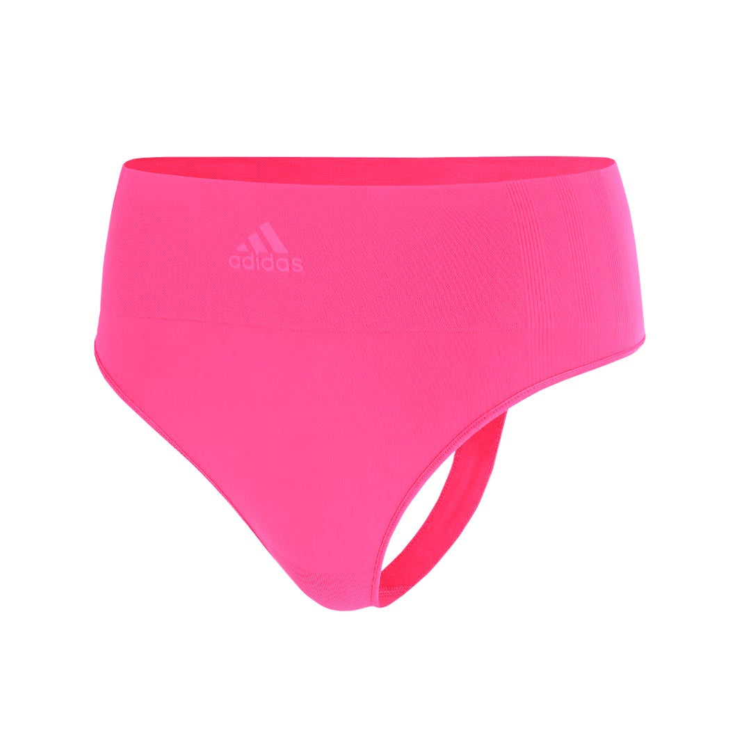 Adidas Women's Active Seamless Micro Stretch High Waist Thong Underwear - Comfortable Workout & Yoga Panties for Gym, Running & Daily Wear (IU8722)