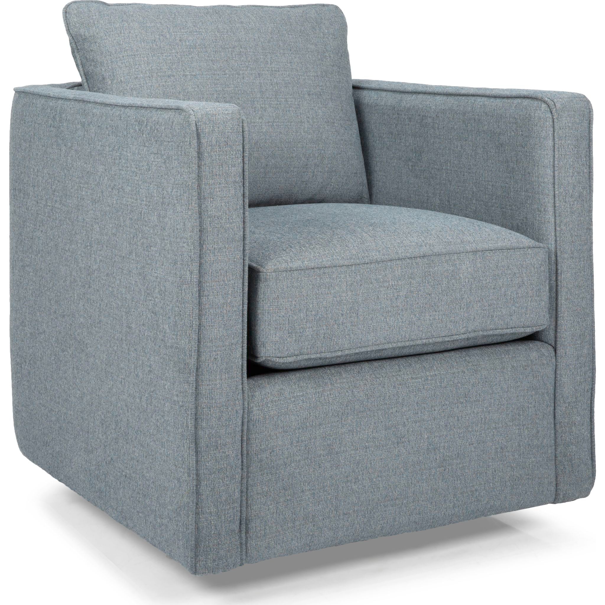 Bobbi Swivel Chair - Modern Velvet Accent Chair with 360° Rotation, Bombshell Sky Blue - Perfect for Living Room, Bedroom, or Home Office Decor