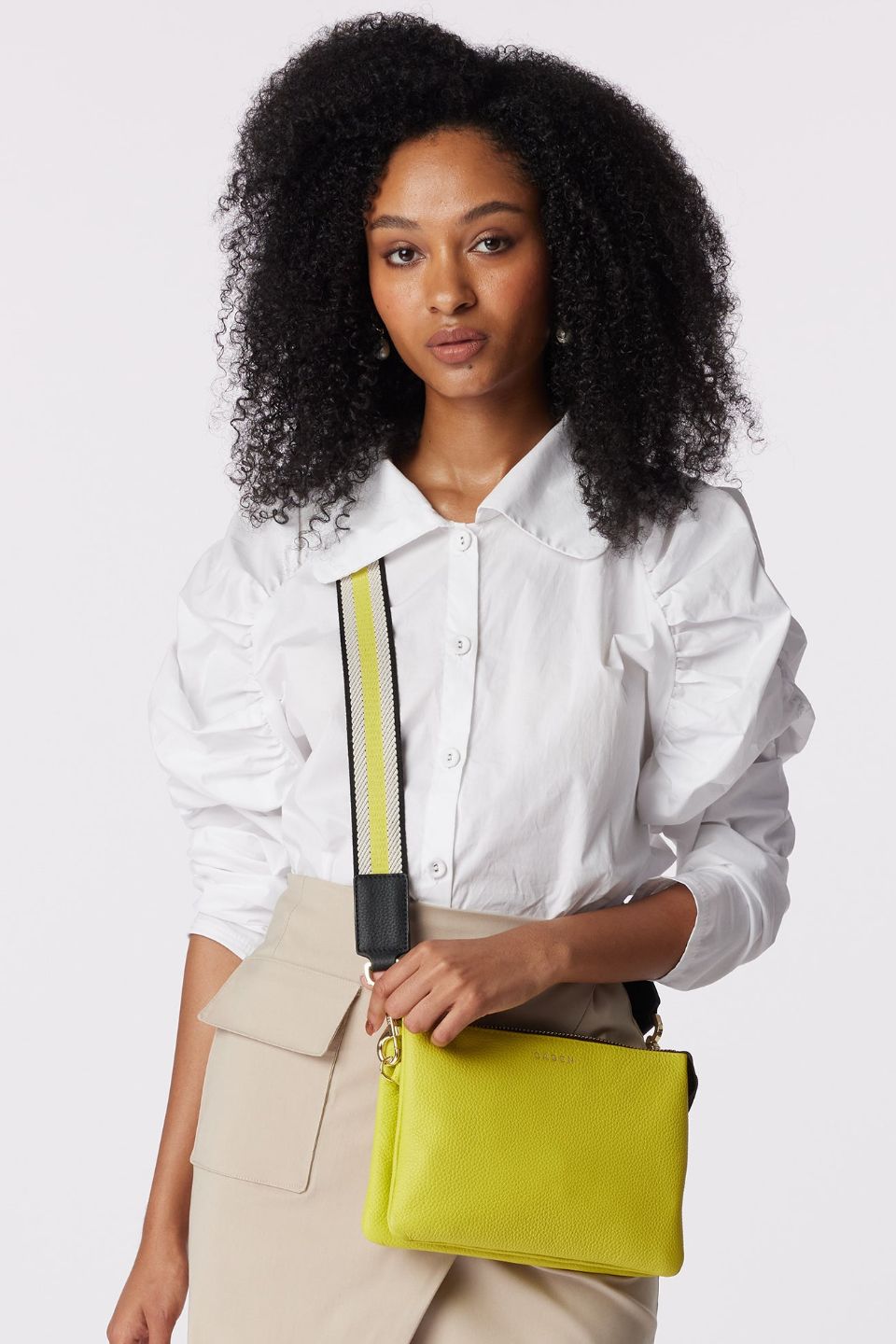 Stylish Citrine & Black Crossbody Bag Strap - Perfect for Travel, Work, and Everyday Use
