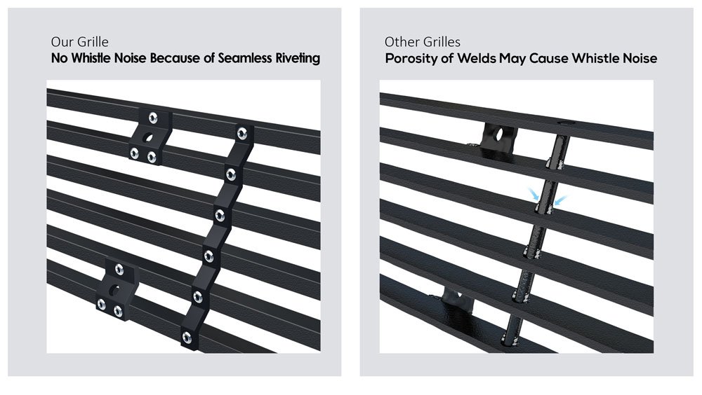 APS Compatible with Cadillac SRX 2005-2009 Main Upper Stainless Steel Black Horizontal Billet Front Grill Grille Insert A85361J - Upgrade Your Car's Appearance for Street Style & Custom Look