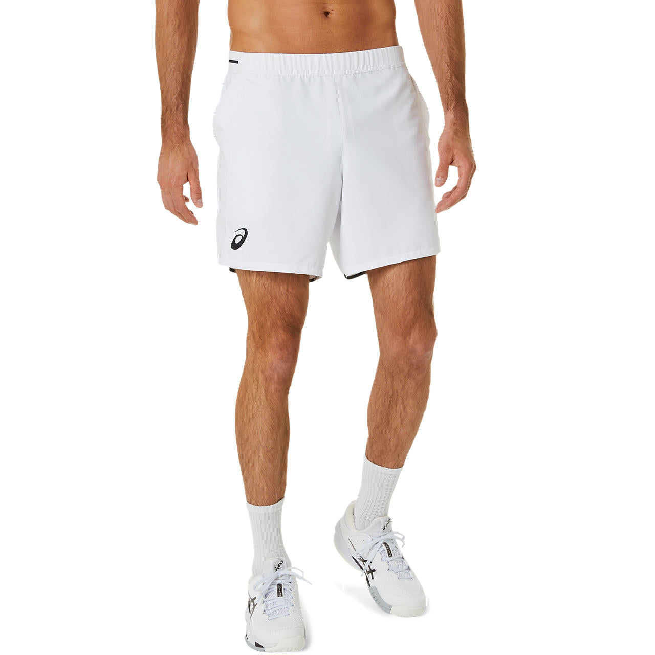 ASICS Men's Match Short 7 Inch Running Shorts - Breathable Quick-Dry Athletic Shorts for Men (White) - Perfect for Running, Gym Workouts & Casual Wear