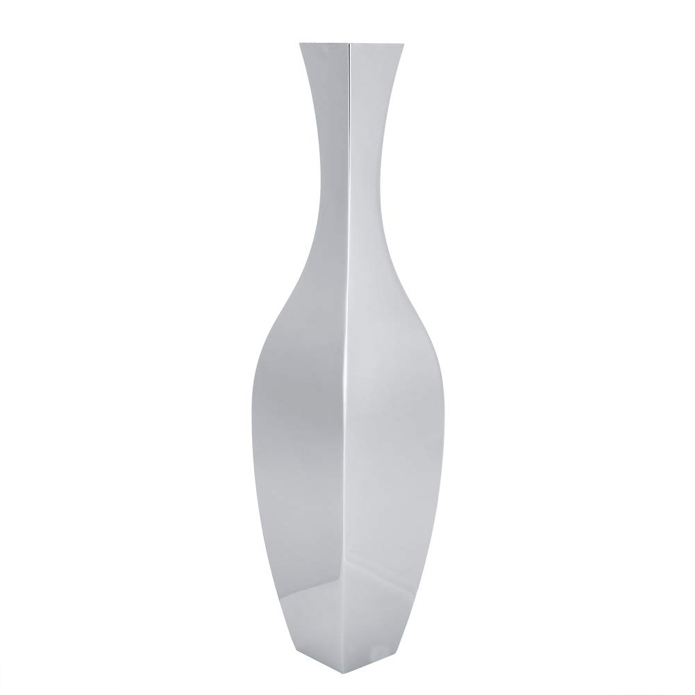 OKBYY Stainless Steel Vase - Modern Square Mouth Flower Vase for Home & Office Decor | Elegant Centerpiece for Dining Table, Wedding, and Living Room Decorations