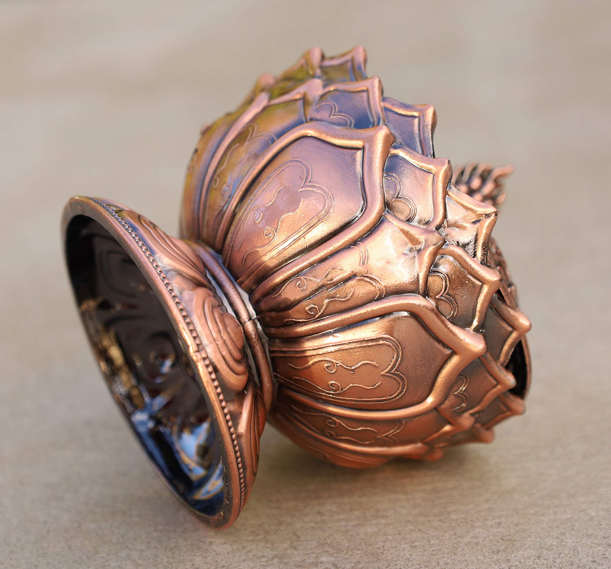 DharmaObjects Premium Handmade Copper Charcoal Incense Burner - Traditional Aromatherapy & Meditation Accessory for Home, Yoga Studio, and Spiritual Practices