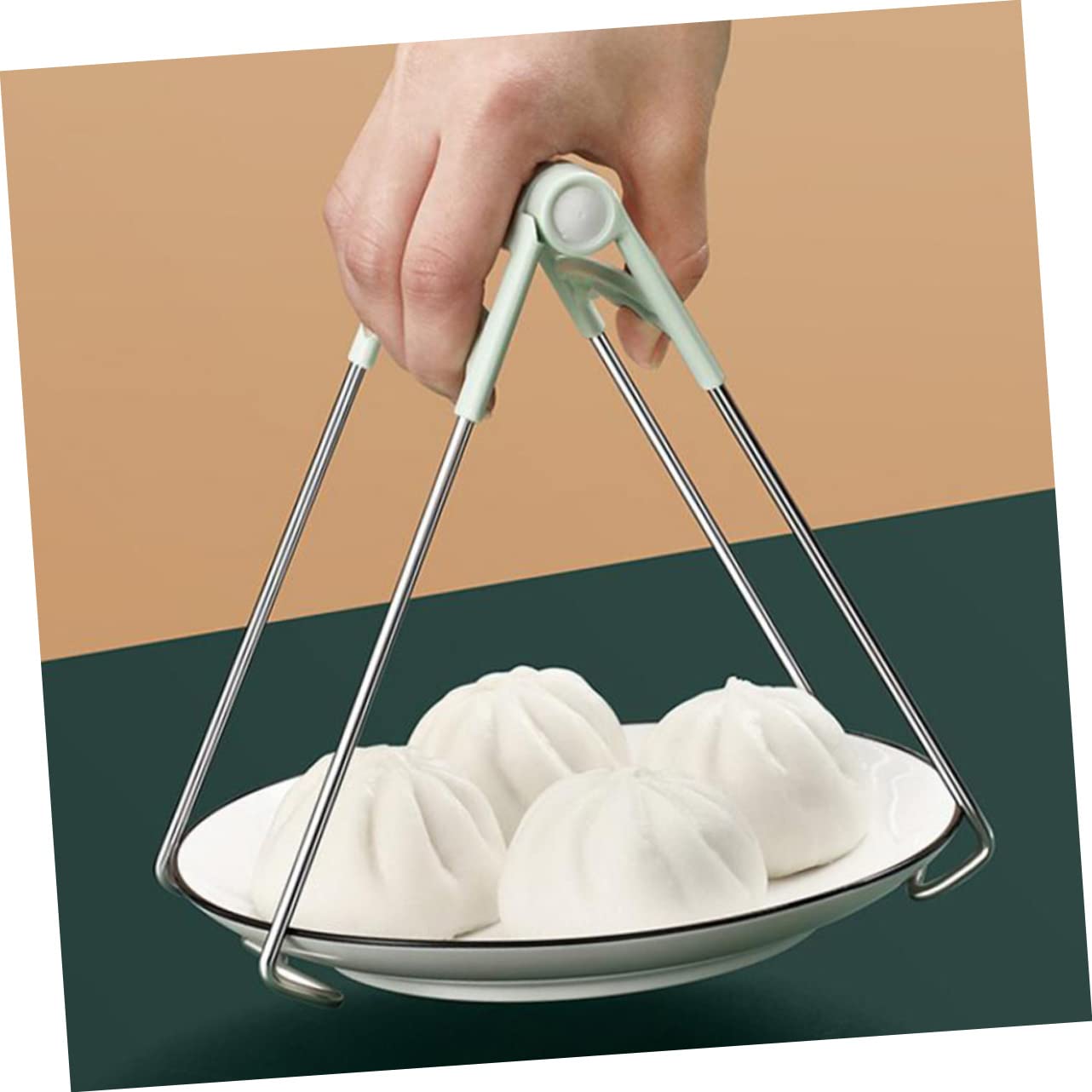 **Hemoton Stainless Steel Kitchen Tongs - 2-Piece Anti-Scald Jar Lifter Set for Hot Bowls, Plates, Pots & Canning Jars - Pizza Pan Gripper & Dish Clip for Safe Cooking & Serving**