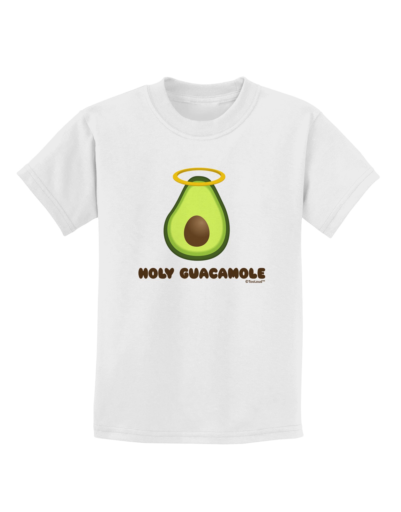 TOOLOUD Holy Guacamole Graphic Kids T-Shirt - Soft Cotton Tee for Boys & Girls - Fun Casual Wear for School, Playdates & Family Outings