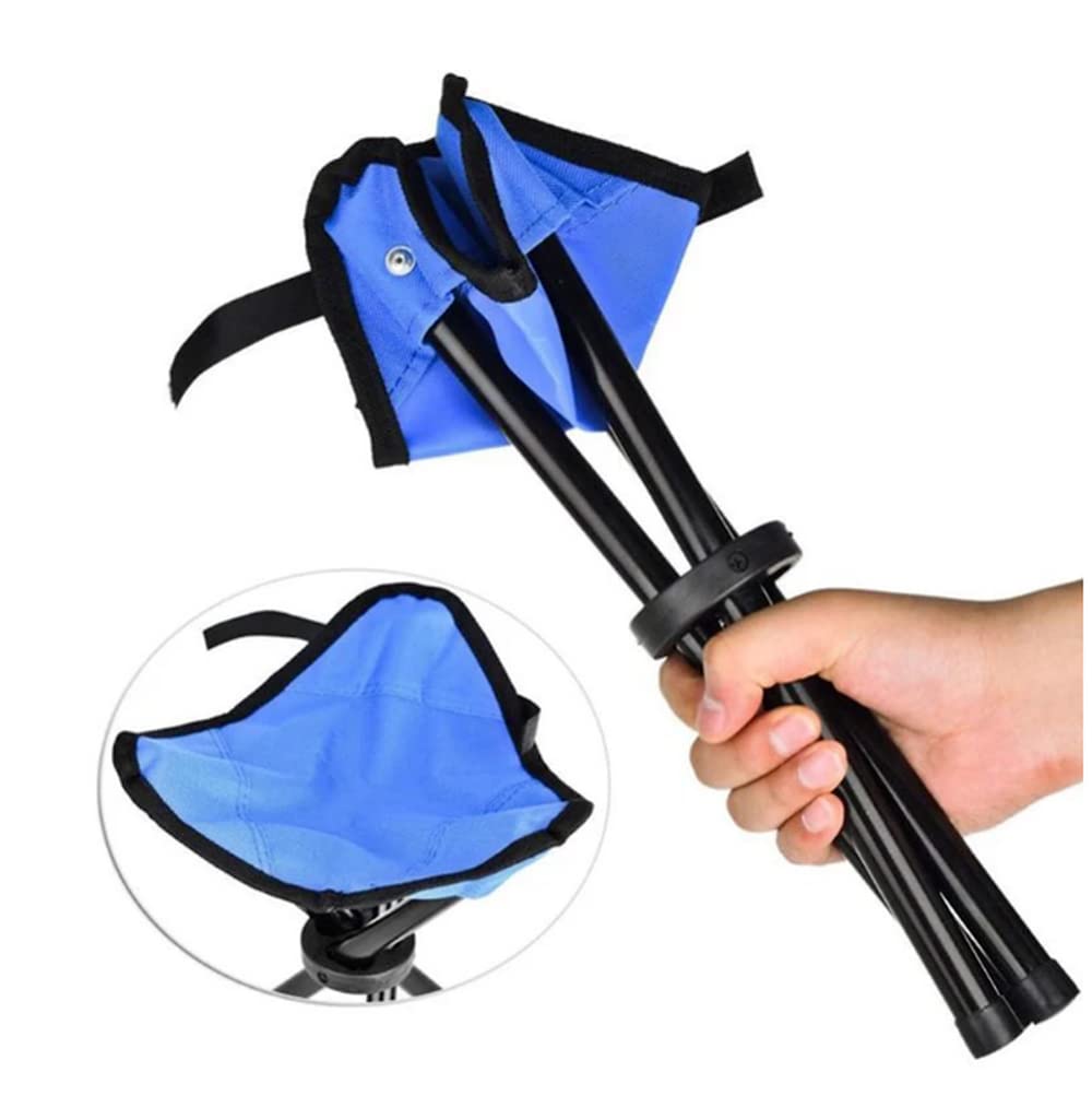Portable Folding Tripod Stool - 60KG Capacity for Camping, Hiking & Fishing