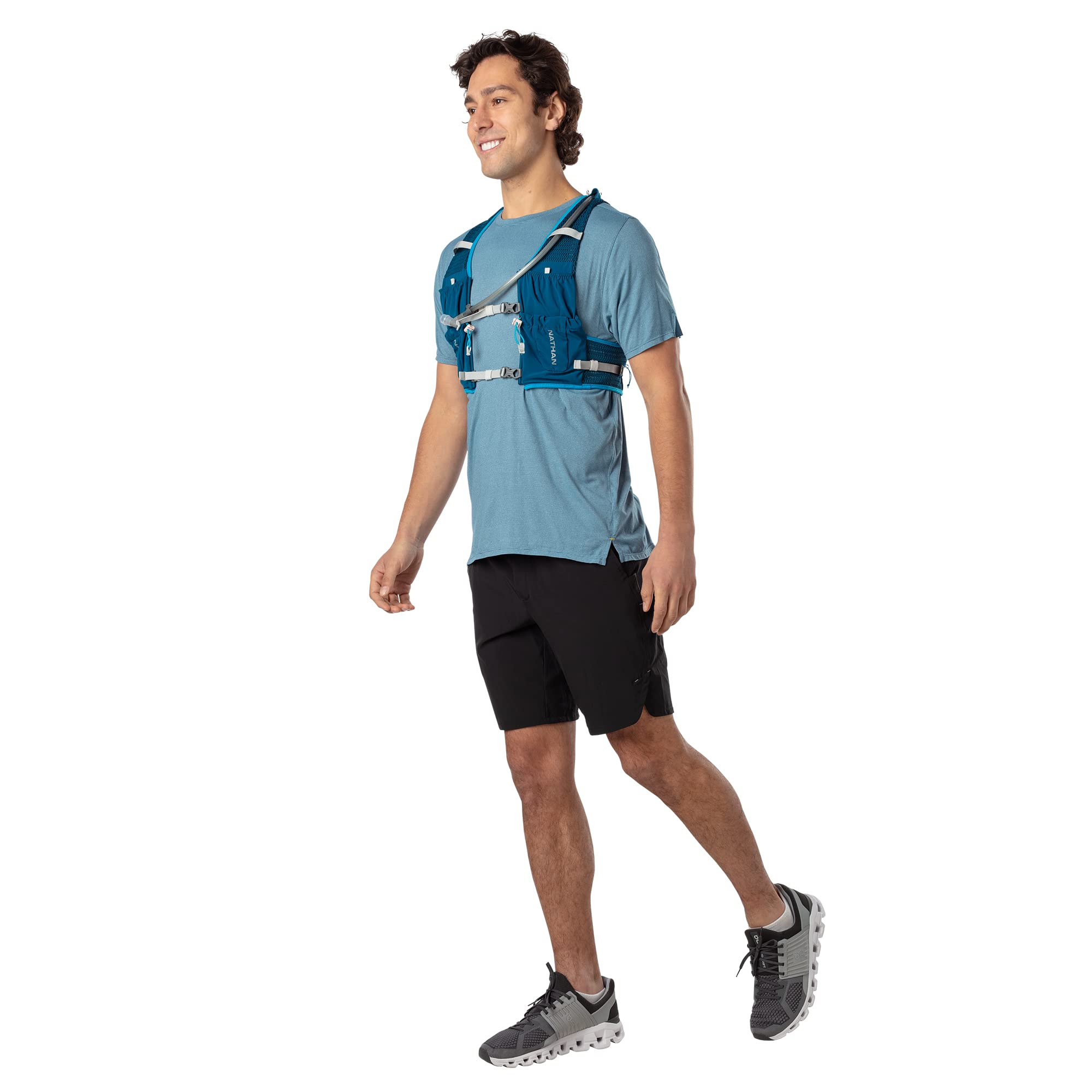 Nathan VaporAir Lite 4L Hydration Pack with 2L Bladder - Lightweight Running Vest with Water Bottle Pockets, Breathable Material for Hiking, Cycling & Outdoor Sports