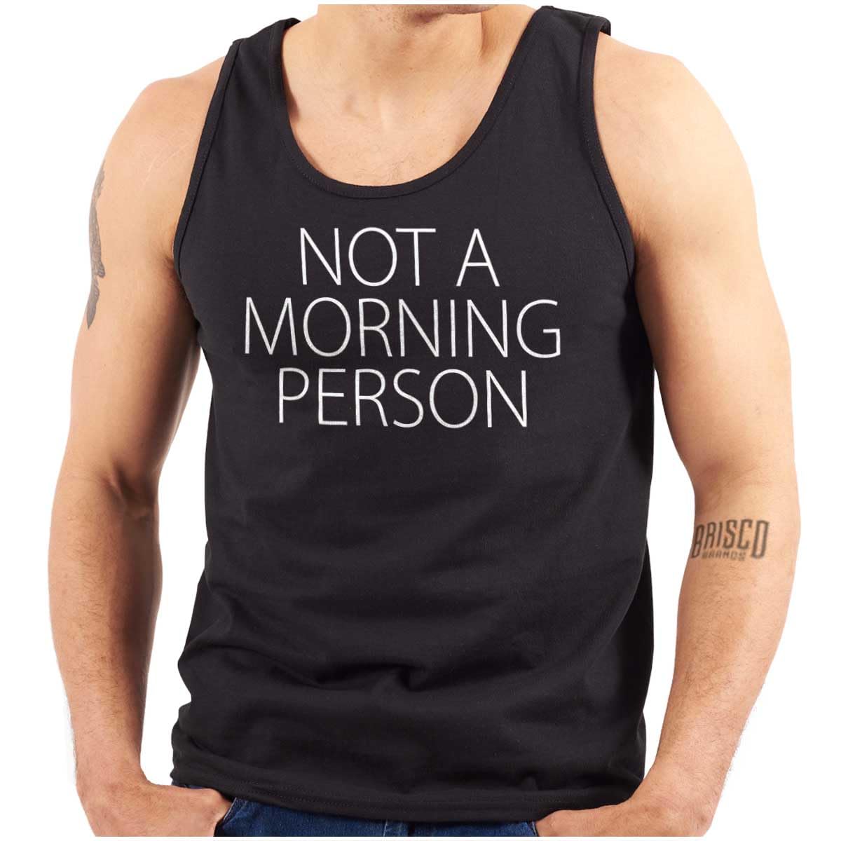 Not a Morning Person Lazy Day Tank Top - Comfortable Casual T-Shirts for Men & Women - Perfect for Sleepy Mornings, Lounging at Home and Weekend Relaxation