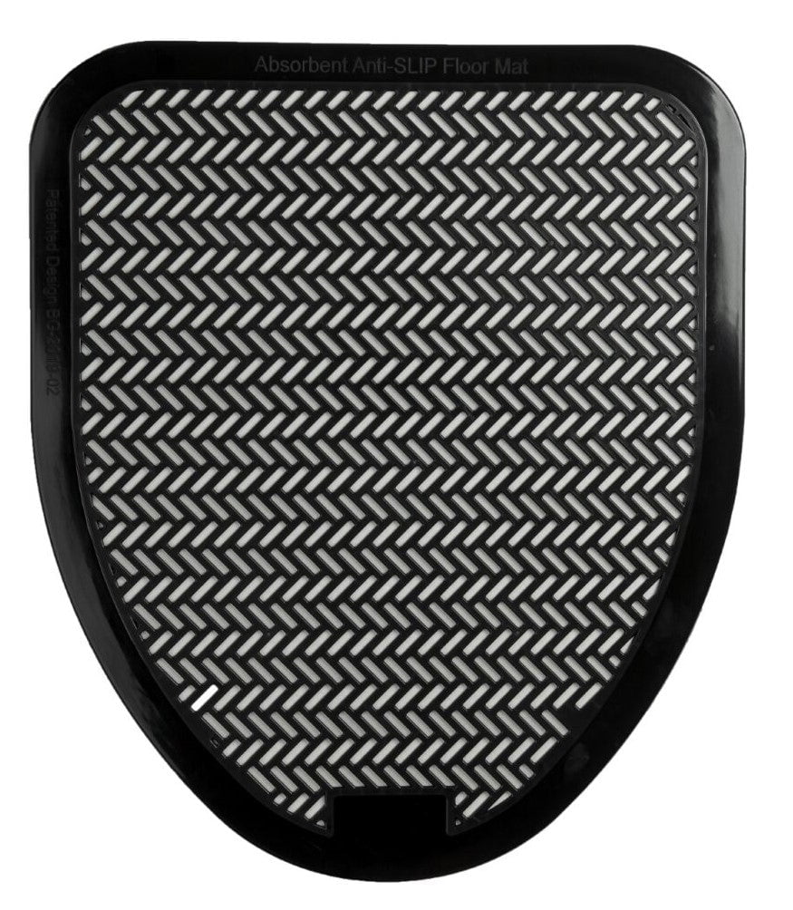 Premium Apple Scented Urinal Floor Mats - 450mm x 520mm, Black (Pack of 10) | Non-Slip Bathroom Mats for Men's Restrooms, Commercial Washrooms & Public Toilets