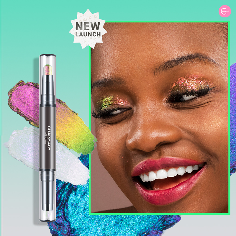 CHARMACY Dual Ended Chameleon Eyeshadow Stick - Long Lasting Creamy Eye Makeup for Day & Night - Perfect for Party, Date & Everyday Wear