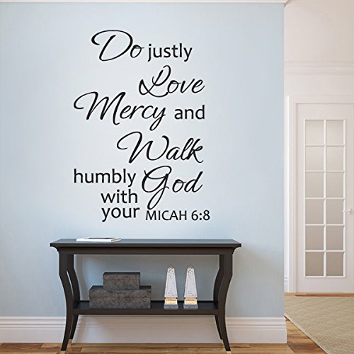 Micah 6:8 Bible Verse Wall Decal - Christian Nursery & Bedroom Decor for Faithful Living