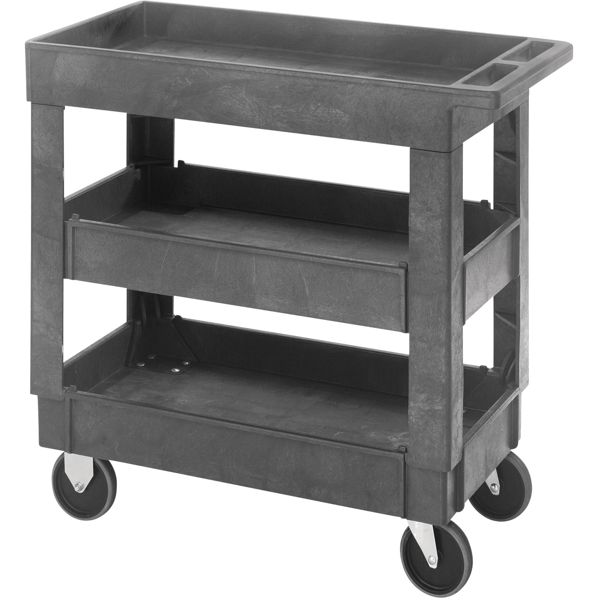 Quantum PC3518-33-3 Heavy Duty 3-Shelf Utility Cart - 34.25