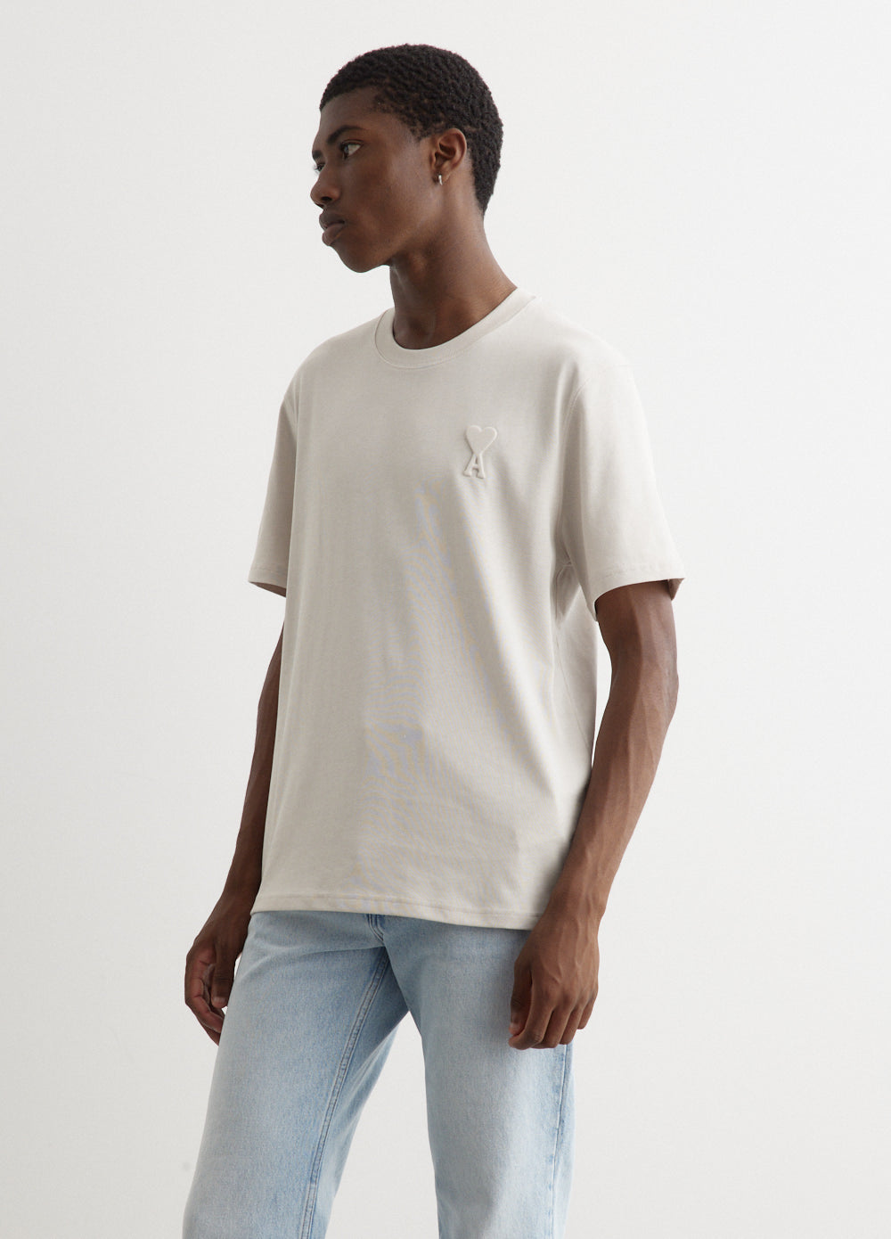 ADC Premium Embossed T-Shirt UTS025-726 - Soft Cotton White Tee for Men & Women - Perfect for Casual Wear, Gym, and Everyday Outfits