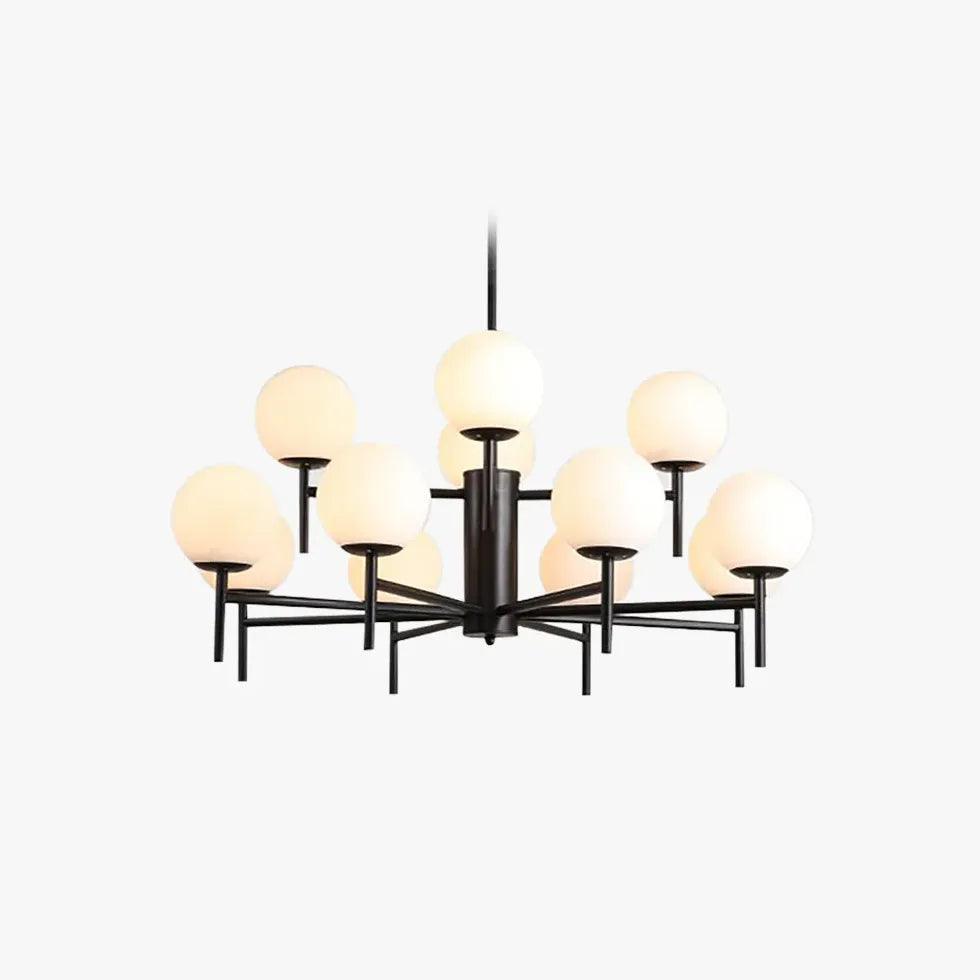 Modern Spherical Glass Multi-Light Chandelier - Elegant Lighting for Living Room, Dining Room, and Bedroom Decor
