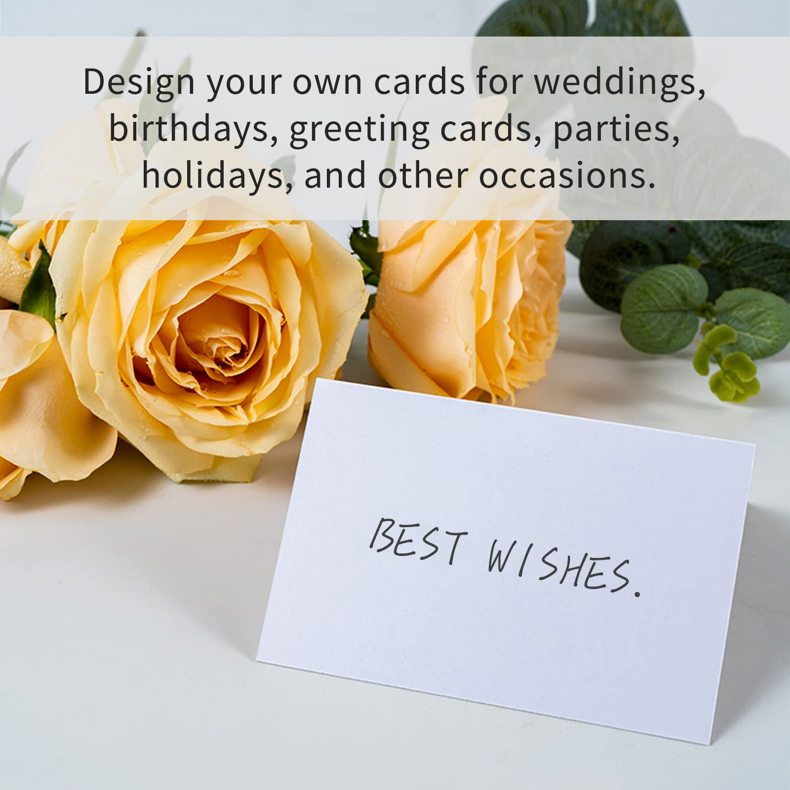 50 Pcs White Blank Tent Place Cards for Weddings & Events - 3.7