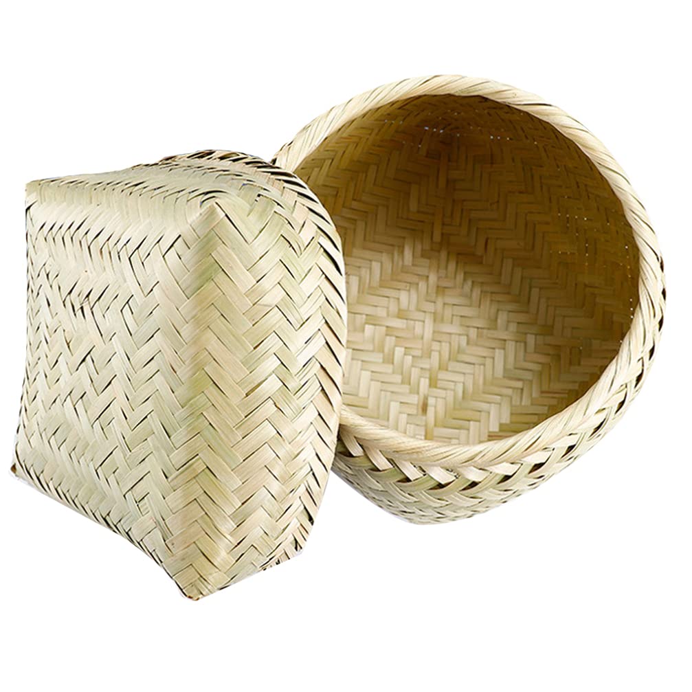DOITOOL Bamboo Woven Bread Basket with Lid - Natural Handwoven Storage Basket for Bread, Snacks, Fruits & Vegetables | Perfect for Kitchen Counter, Dining Table, Picnic & Farmhouse Decor