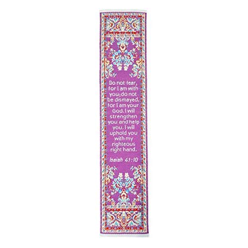 4 Pack Woven Bible Verse Bookmarks - Fabric Scripture Book Markers for Bible Study, Church Groups, Christian Gifts for Women - Perfect for Daily Devotion, Sunday School & Prayer Journaling (Assortment 2)