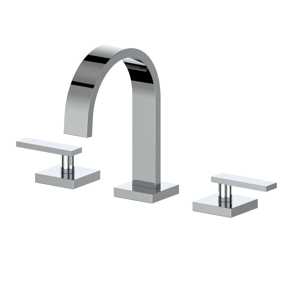 ZLINE Bliss Widespread Bathroom Faucet in Chrome Finish - 8 Inch Centerset - Modern Bathroom Sink Faucet for Vanity, Powder Room & Guest Bath Installation