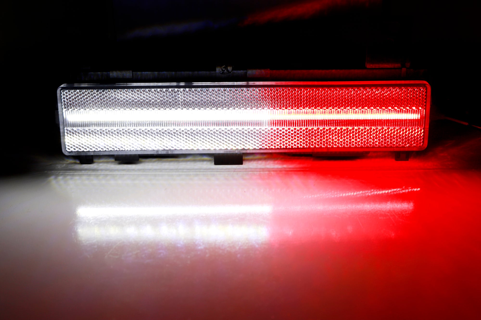 Clear Lens White & Red LED Rear Side Marker Lights for Chevy 1988-1996 C4 Corvette - High Visibility Safety Lights for Night Driving & Car Shows