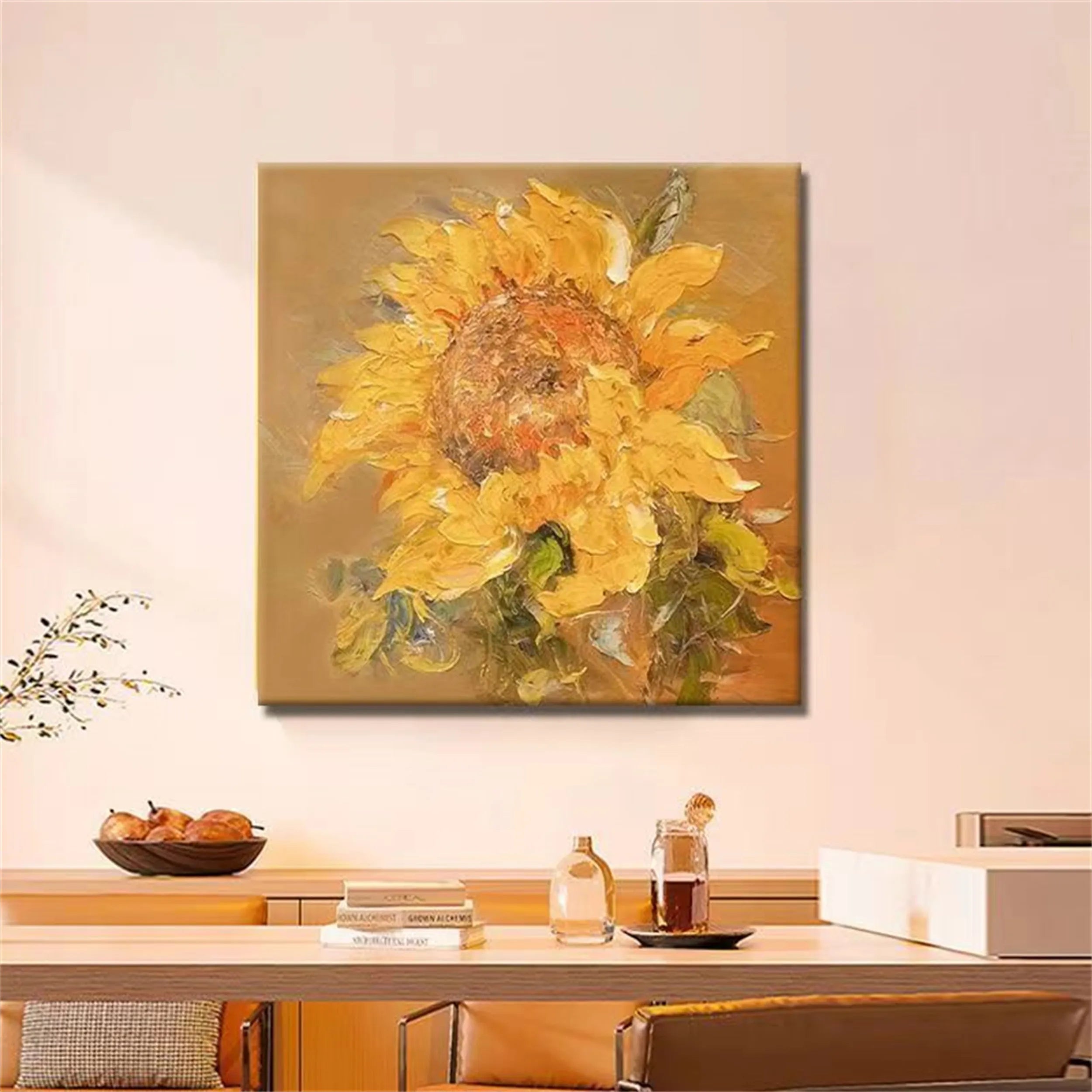 Flower and Tree Painting #FT070 - Handmade Canvas Wall Art for Home Decor, Living Room, Bedroom & Office