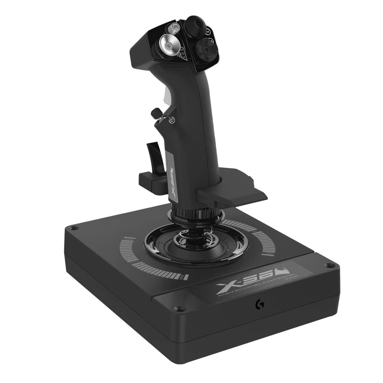 Logitech G X56 H.O.T.A.S Flight Simulator Controller - Throttle & Joystick Combo with 189 Programmable Controls, 4 Spring Options, RGB Lighting, Dual USB for PC (Black) - Perfect for Flight Simulation Games & Professional Pilot Training